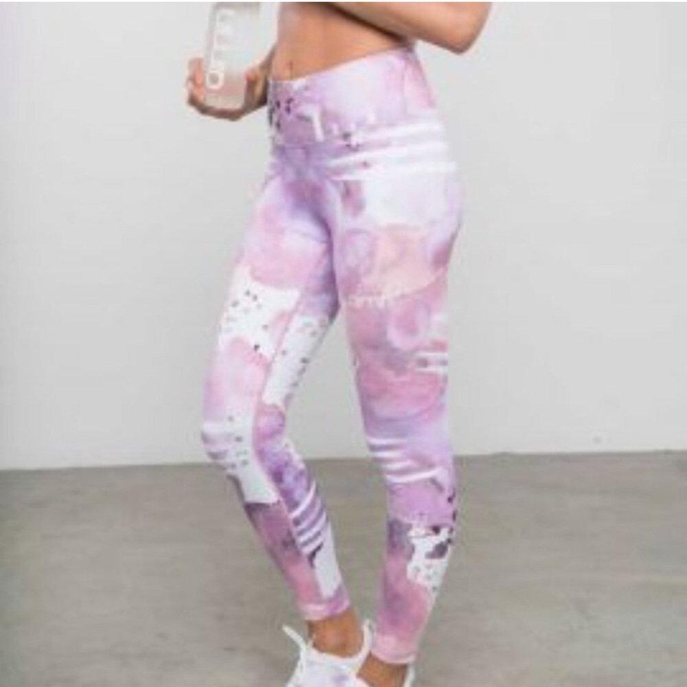 Aim’n Brave Spirit Watercolor Compression Workout Leggings Size S